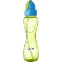 Bebedor Pipetli Akıtmaz Kulpsuz 330 ml Alıştırma Bardağı Yeşil-Mavi