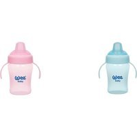 Wee Baby Akıtmaz Kulplu 6+ Ay 240 ml Alıştırma Bardağı Pembe-Mavi