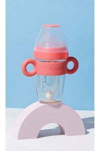 Rovco N1041 Akıtmaz Kulplu 6+ Ay 240 ml Alıştırma Bardağı Kırmızı