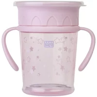 Saro Akıtmaz Kulplu 18+ Ay 207 ml Alıştırma Bardağı Pembe
