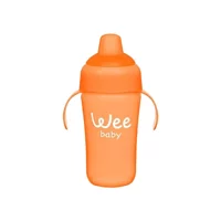 Wee Baby Akıtmaz Kulplu 6+ Ay 240 ml Alıştırma Bardağı Turuncu
