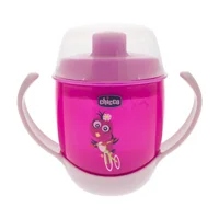 Chicco Akıtmaz Kulplu 12+ Ay 180 ml Alıştırma Bardağı Pembe