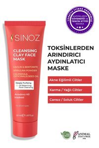 Sinoz Deeply Purifying Killi Krem Yüz Maskesi 50 ml