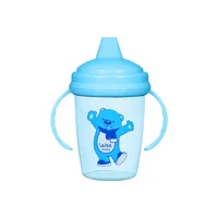 Wee Baby 755 Akıtmaz Kulplu 6+ Ay 240 ml Alıştırma Bardağı Mavi