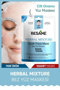 Besame Herbal Mixture Aloe Veralı Nemlendiricili Kağıt Yüz Maskesi 10 Adet
