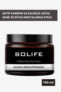 Solıfe Arındırıcı Kahveli Killi Nemlendiricili Krem Yüz Maskesi 100 ml