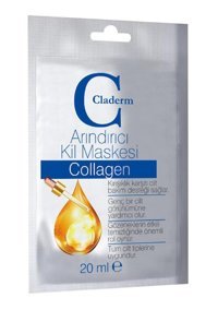 Claderm Collagen Kırışıklık Karşıtı Arındırıcı Killi Krem Yüz Maskesi 20 ml
