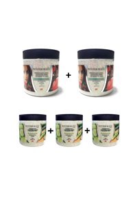 Wınter Rose Salatalık Özlü Jel Maske Yüz Peelingi 3x500 ml + Winter Rose Naz Özlü Kumlu Maske 2x500 gr