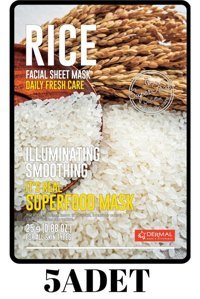 Dermal Superfood Nemlendiricili Kağıt Yüz Maskesi 5 Adet