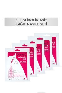 Derminix Glikolik Asit Nemlendiricili Kağıt Yüz Maskesi 5 Adet
