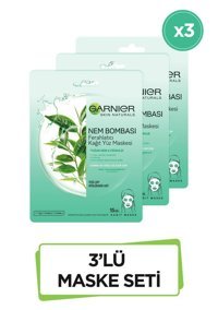 Garnier Nem Bombası Ferahlatıcı Nemlendiricili Kağıt Yüz Maskesi 3x28 gr