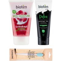 Bioten Kırmızı Orman Meyveli Jel Maske Yüz Peelingi 150 ml + Detox Maske + Siyah Nokta Temizleme Fırçası