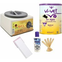 Dprmax 1+1 Kazanlı Ağda Makinesi + Naturel Sir Ağda + Ağda Bezi + Temizleme Yağı + Kartuş