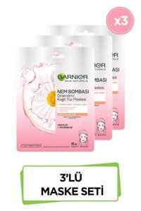 Garnier Dinlendirici Nemlendiricili Kağıt Yüz Maskesi 3 Adet