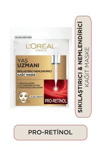L'Oreal Paris Yaş Uzmanı Sıkılaştırıcı & Nemlendirici Nemlendiricili Soyulabilir Kağıt Yüz Maskesi