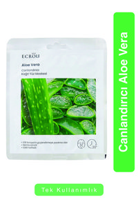 Ecrou Canlandırıcı Aloe Veralı Nemlendiricili Kağıt Yüz Maskesi