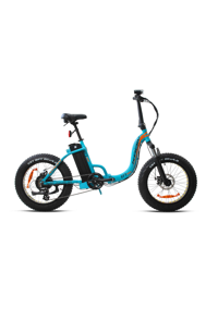 Kron EFT 100 250 W 50 Km Menzil 7 Vites Katlanır Elektrikli Şehir / Tur Bisiklet Turkuaz