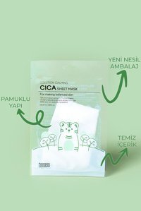 Tenzero Yatıştırıcı Etkili Nemlendirici Ve Dengeleyici Cica Şeffaf Pamuk Nemlendiricili Kağıt Yüz Maskesi 10x25 ml
