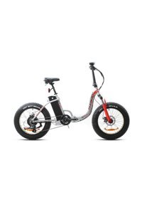 Kron EFT 100 250 W 50 Km Menzil 7 Vites Katlanır Elektrikli Şehir / Tur Bisiklet Beyaz Kırmızı