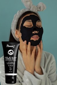 Homm Bitkisel Siyah Karbon Nemlendiricili Soyulabilir Krem Yüz Maskesi 100 ml