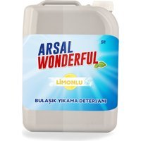Arsal Kimya Wonderful Limon Kokulu Sıvı El Bulaşık Deterjanı 5 lt