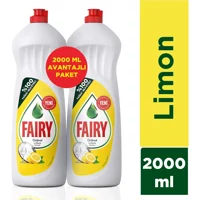 Fairy Orijinal Limon Kokulu Sıvı El Bulaşık Deterjanı 2x1 lt
