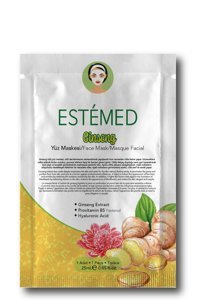 Estemed GINSENG Nemlendiricili Kağıt Yüz Maskesi