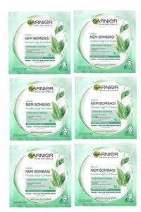 Garnier Nem Bombası Ferahlatıcı Nemlendiricili Kağıt Yüz Maskesi 6x32 gr