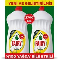 Fairy Orijinal Limon Kokulu Sıvı El Bulaşık Deterjanı 2x1.35 lt