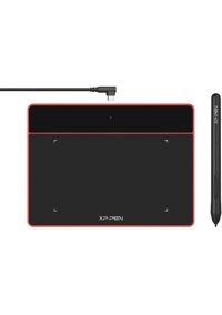 Xp Pen Deco Fun XS 4.9 inç Ekranlı Kalemli Kablolu Grafik Tablet Kırmızı