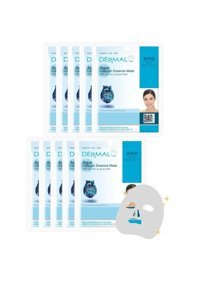 Dermal Aqua &Kolajen Özlü Nemlendiricili Soyulabilir Kağıt Yüz Maskesi 10 Adet