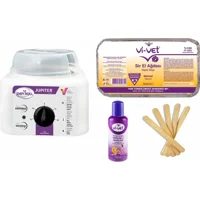 Depiroll Jüpiter 1+1 Kazanlı Ağda Makinesi + Naturel El Ağdası + Spatula + Temizleme Yağı