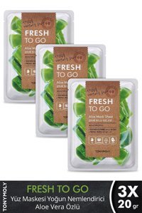 Tonymoly Fresh To Go Aloe Veralı Nemlendiricili Kağıt Yüz Maskesi 3 Adet