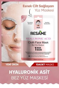Besame Hyaluronik Asit Provitamin B5 Nemlendiricili Kağıt Yüz Maskesi 10 Adet