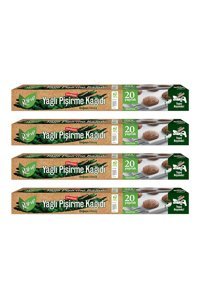 Roll-Up Doğaya Dönüşümlü Kesilmiş Yağlı Pişirme Kağıdı 4x20 Adet