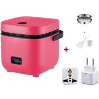 Liveasy ‎200 W Paslanmaz Çelik 1.2 lt Hazneli Zamanlayıcılı Çok Amaçlı Buharlı Pişirici Kırmızı