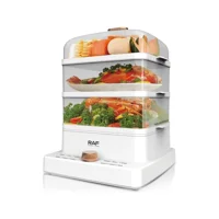 Raf 1200 W Plastik 12 lt Hazneli Çok Amaçlı Buharlı Pişirici Beyaz