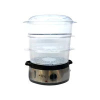 King K 184 800 W Plastik 9 lt Hazneli Zamanlayıcılı Buharlı Pişirici Gri