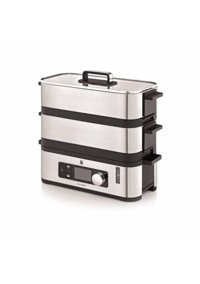 Wmf Kitchen Minis 900 W Paslanmaz Çelik 2 Kademeli 4.3 lt Hazneli Zamanlayıcılı Buharlı Pişirici Gri