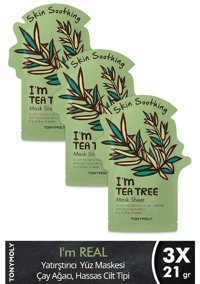 Tonymoly I'M Real Çay Ağacı Kağıt Yüz Maskesi 3 Adet