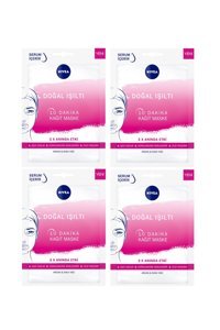 Nivea Doğal Işıltı 10 Dakika Nemlendiricili Kağıt Yüz Maskesi 4 Adet