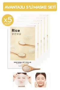 Missha Pirinç Özlü Nemlendiricili Soyulabilir Kağıt Yüz Maskesi 5x17 gr