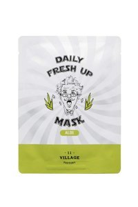Village 11 Factory Daily Fresh Up Aloe Veralı Nemlendiricili Kağıt Yüz Maskesi 20 gr