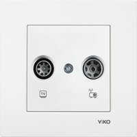Viko Meridian Çerçeveli Sıva Altı İkili Priz Beyaz