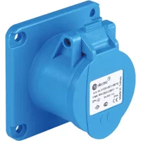Tp Electric Çerçevesiz Kapaklı Topraklı Sıva Üstü Tekli Priz Mavi