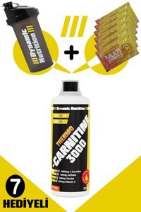 Dynamic Nutrition Thermo 3000 Portakal Aromalı L-Karnitin 1000 ml Sıvı + Multi C 6 Saşe + Shaker
