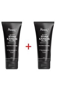 Homm Life Siyah Karbon Nemlendiricili Soyulabilir Krem Yüz Maskesi 2x100 ml