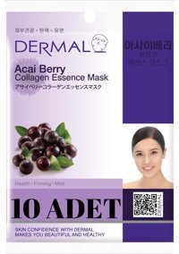 Dermal Acai Çileği Sıkılaştırıcı Kağıt Yüz Maskesi 10 Adet