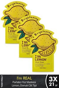Tonymoly İ I'M Real Limon Nemlendiricili Kağıt Yüz Maskesi 3 Adet