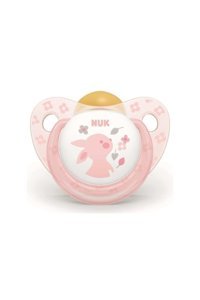 Nuk Baby Rose 0-6 Ay Delikli Ortodontik Yenidoğan Kiraz Uçlu Damaklı Kauçuk Emzik Pembe